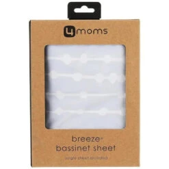 4 Moms - Breeze Waterproof Fabric Bassinet Sheet, Grey -Baby Ease Deals Store 4 moms breeze plus waterproof bassinet sheet grey image 5