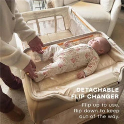 4Moms - Breezeplus Playard, Birch -Baby Ease Deals Store 4moms breezeplus playard birch image 6