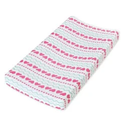 Aden + Anais Dove Muslin Changing Pad Cover, Light Hearted