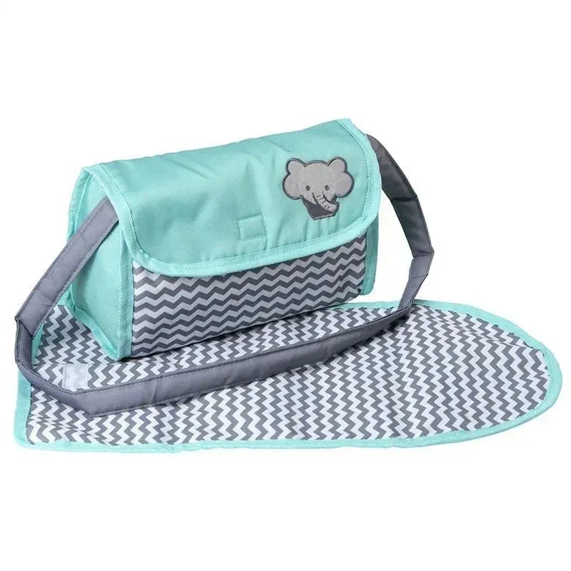 Adora - Baby Doll Diaper Bag, Includes Changing Mat And 2 Doll Diapers, Zig Zag Print 1 Adora - Baby Doll Diaper Bag, Includes Changing Mat And 2 Doll Diapers, Zig Zag Print