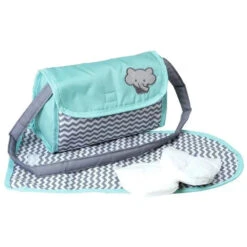 Adora - Baby Doll Diaper Bag, Includes Changing Mat And 2 Doll Diapers, Zig Zag Print 8 Adora - Baby Doll Diaper Bag, Includes Changing Mat And 2 Doll Diapers, Zig Zag Print -Baby Ease Deals Store adora baby doll diaper bag includes changing mat and 2 doll diapers zig zag print image 4