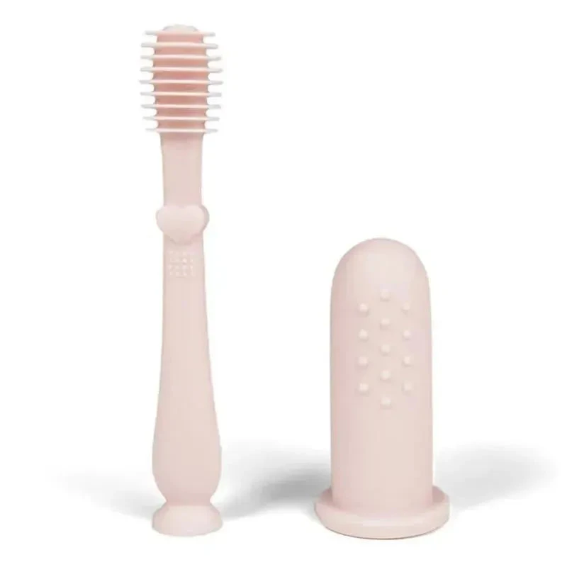 Ali + Oli - Baby Finger Toothbrush & Tongue Cleaner Oral Set, Blush 1 Ali + Oli - Baby Finger Toothbrush & Tongue Cleaner Oral Set, Blush