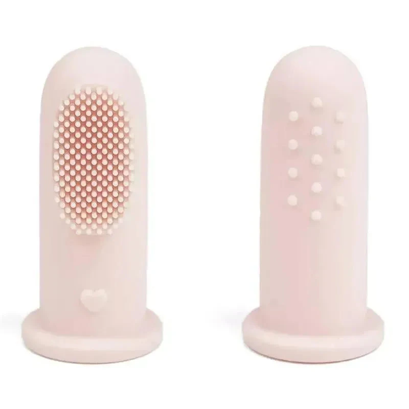 Ali + Oli - Baby Finger Toothbrush & Tongue Cleaner Oral Set, Blush 2 Ali + Oli - Baby Finger Toothbrush & Tongue Cleaner Oral Set, Blush - Image 2