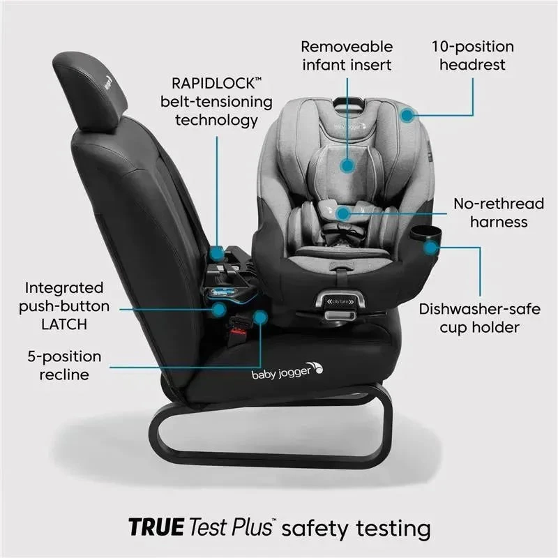 Baby Jogger - City Turn Rotating Convertible Car Seat, Onyx Black 3 Baby Jogger - City Turn Rotating Convertible Car Seat, Onyx Black - Image 3