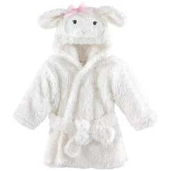 Baby Vision Bath - Plush Bathrobe, Girl Lamb 0-9M