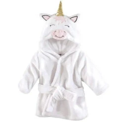 Baby Vision Plush Bathrobes 0-9M, Modern Unicorn