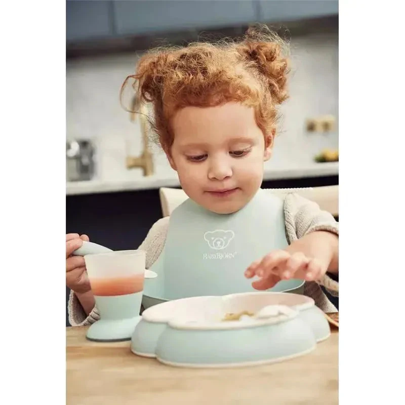 Babybjorn - 2Pk Baby Bib Powder Green/ Powder Pink 2 Babybjorn - 2Pk Baby Bib Powder Green/ Powder Pink - Image 2