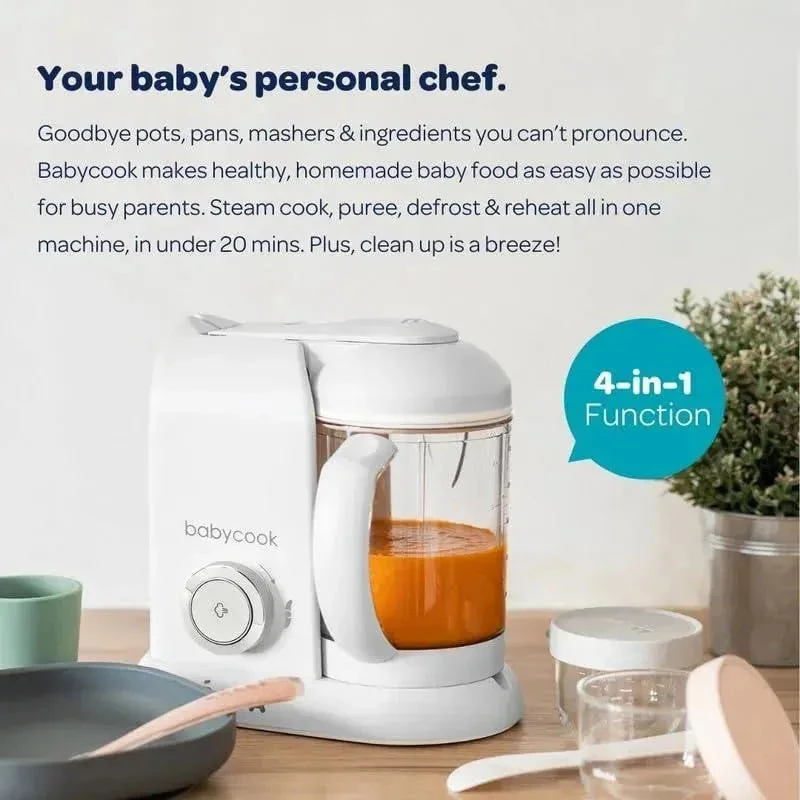Beaba - Babycook Solo 4 In 1 Baby Food Maker, Rose Gold 2 Beaba - Babycook Solo 4 In 1 Baby Food Maker, Rose Gold - Image 2
