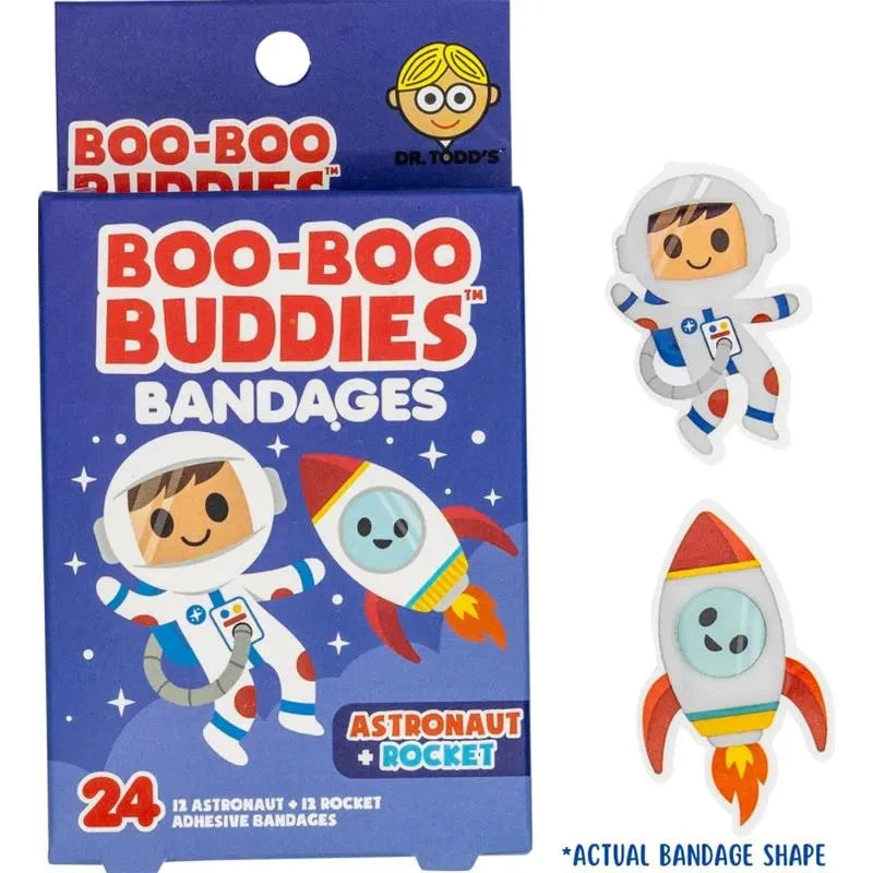 Boo Boo Buddies - Kids Adhesive Bandages, Astronaut + Rocket 2 Boo Boo Buddies - Kids Adhesive Bandages, Astronaut + Rocket - Image 2