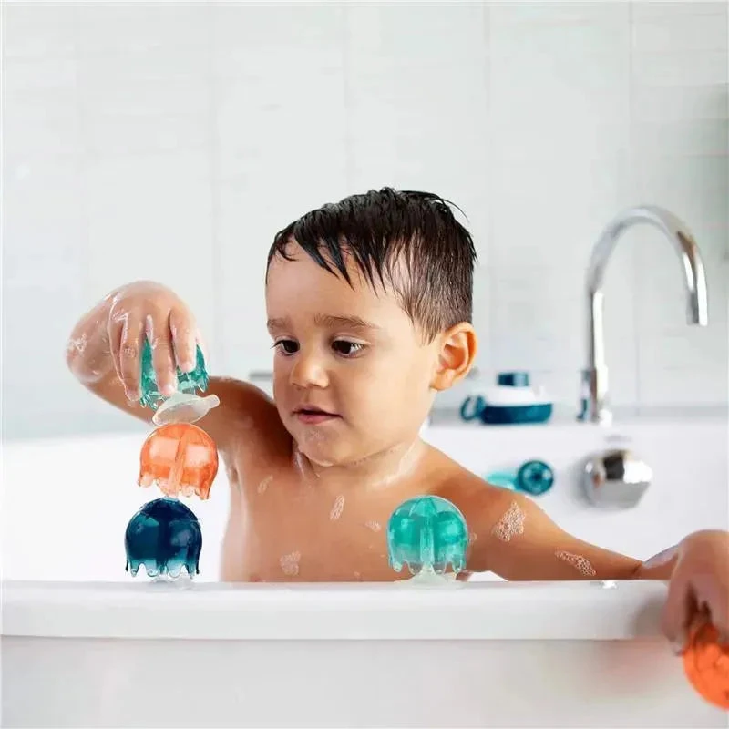 Boon - Jellies Kids Bath Toy, Navy And Coral 2 Boon - Jellies Kids Bath Toy, Navy And Coral - Image 2