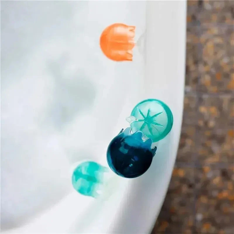 Boon - Jellies Kids Bath Toy, Navy And Coral 3 Boon - Jellies Kids Bath Toy, Navy And Coral - Image 3