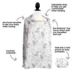 Baby Ease Deals Store -Baby Ease Deals Store boppy nursing scarves gray ferns image 5