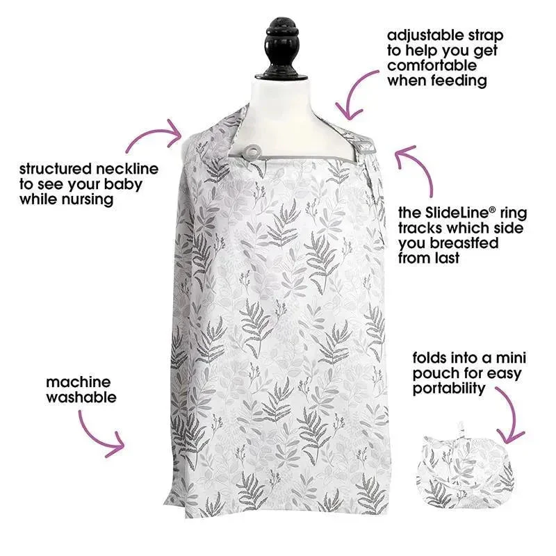 Boppy - Nursing Cover For Breastfeeding, Gray Ferns 2 Boppy - Nursing Cover For Breastfeeding, Gray Ferns - Image 2