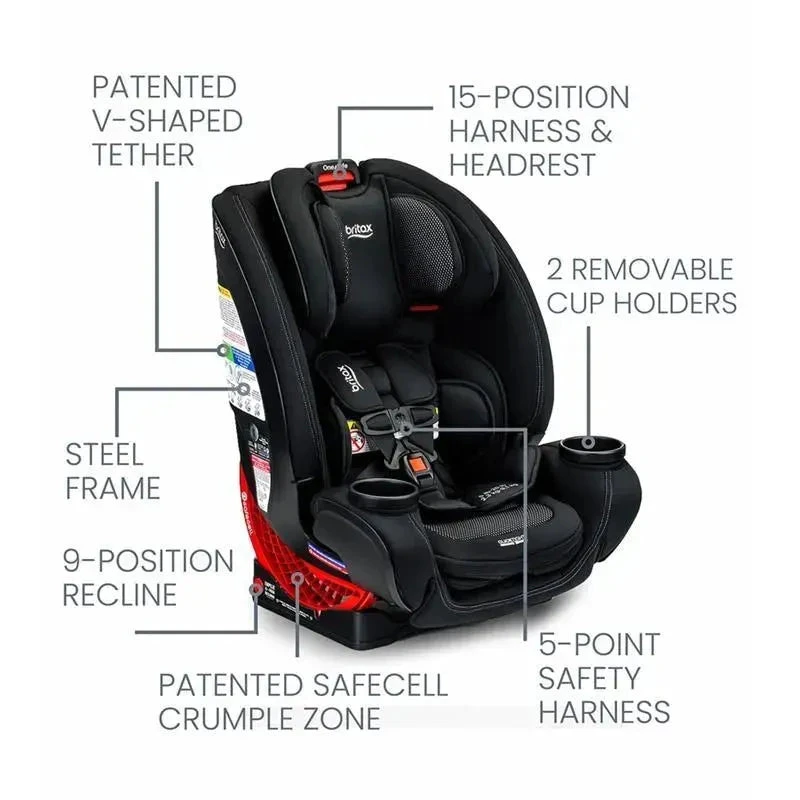 Britax - One4Life ClickTight All-in-One Car Seat, Cool Flow Carbon 6 Britax - One4Life ClickTight All-in-One Car Seat, Cool Flow Carbon - Image 6