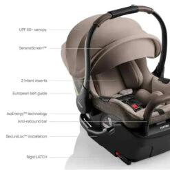Romer - Juni Infant Car Seat, Truffle -Baby Ease Deals Store britax romer juni infant car seat with versa base secureloc technology luxury cover truffle image 5