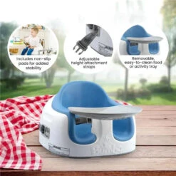 Bumbo - Grey Infant Floor Seat Baby Sit Up Chair -Baby Ease Deals Store bumbo floor seat cool grey image 4