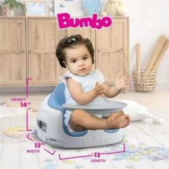 Bumbo - Grey Infant Floor Seat Baby Sit Up Chair -Baby Ease Deals Store bumbo floor seat cool grey image 5