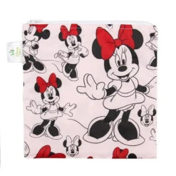 Bumkins Disney Reusable Snack Bag, Large - Classic Minnie Mouse