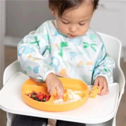 Bumkins - Silicone Grip Dish - Baby Plate - Tangerine -Baby Ease Deals Store bumkins silicone grip dish baby plate tangerine image 15