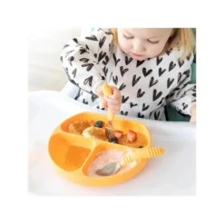 Bumkins - Silicone Grip Dish - Baby Plate - Tangerine -Baby Ease Deals Store bumkins silicone grip dish baby plate tangerine image 21