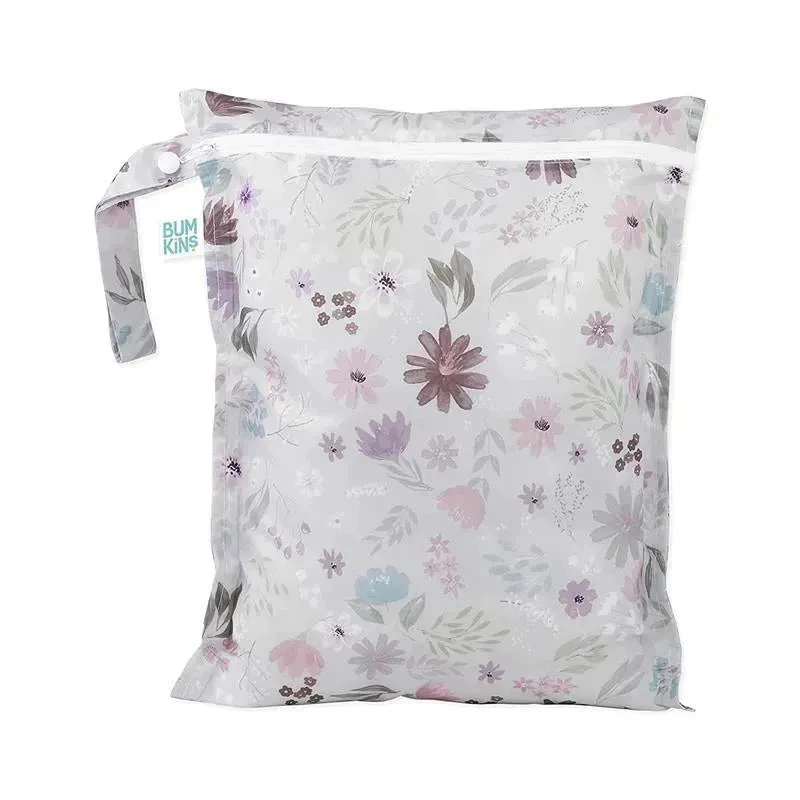Bumkins - Waterproof Wet Bag, Floral 1 Bumkins - Waterproof Wet Bag, Floral