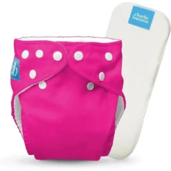 Charlie Banana - Hot Pink Reusable Cloth Diaper One Size