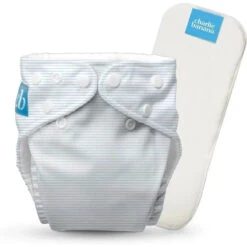 Charlie Banana - Pencil Stripes Blue Reusable Cloth Diaper One Size