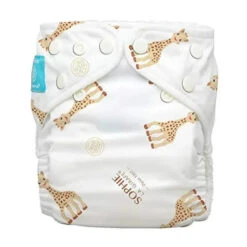 Charlie Banana - Sophie La Girafe Baby Fleece Reusable And Washable Cloth Diaper System