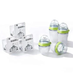 Comotomo - 7Pk Baby Bottle Bundle, Green 11 Comotomo - 7Pk Baby Bottle Bundle, Green -Baby Ease Deals Store comotomo baby bottle bundle green image 17