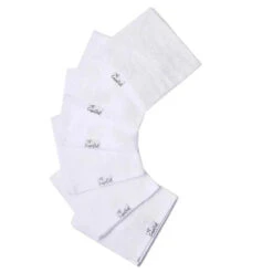 Copper Pearl - 6Pk Baby Bath Washcloths, White