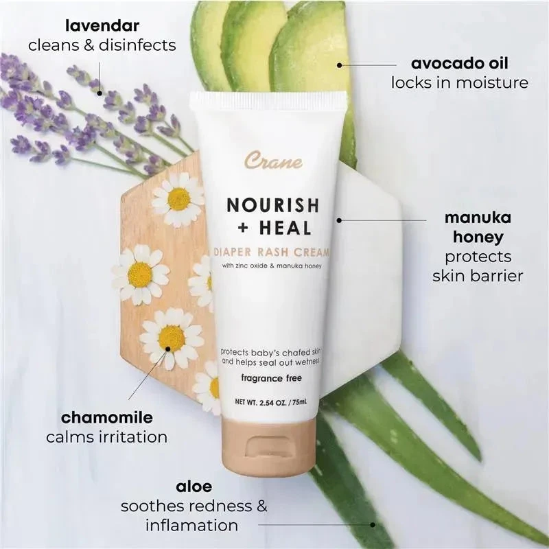 Crane Baby Diaper Rash Cream With Manuka Honey And Avocado Oil 2 Crane Baby Diaper Rash Cream With Manuka Honey And Avocado Oil - Image 2