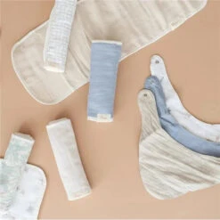 Crane Bedding - Cove 3-Pc. Muslin Bib Set, Ocean Life -Baby Ease Deals Store crane bedding cove 3 pc muslin bib set ocean life image 3