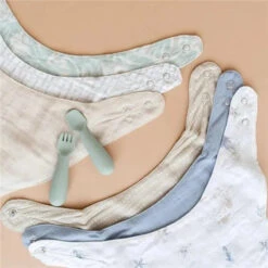 Crane Bedding - Cove 3-Pc. Muslin Bib Set, Ocean Life -Baby Ease Deals Store crane bedding cove 3 pc muslin bib set ocean life image 6