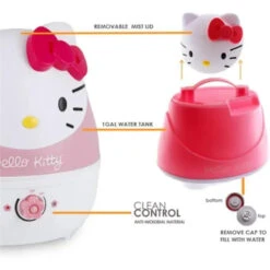 Crane - Adorables Ultrasonic Humidifiers, 1 Gallon Cool Mist Air Humidifier, Hello Kitty -Baby Ease Deals Store crane hello kitty humidifier image 3