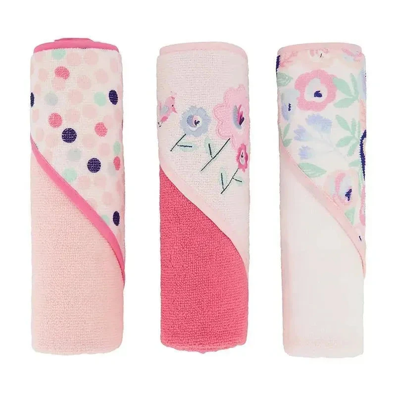 Cudlie - 3Pk Rolled/Carded Hooded Towel, Fresh Floral 1 Cudlie - 3Pk Rolled/Carded Hooded Towel, Fresh Floral