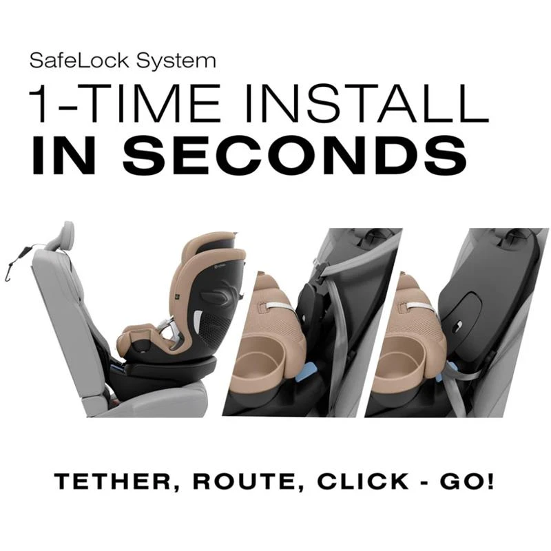 Cybex - Callisto G 360° Rotating All-in-One Convertible Car Seat, Almond Beige 6 Cybex - Callisto G 360° Rotating All-in-One Convertible Car Seat, Almond Beige - Image 6