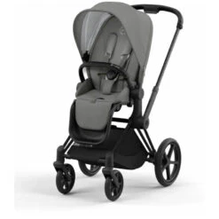 Cybex - Priam4, Matte Black/Black + Soho Grey Seat Pack