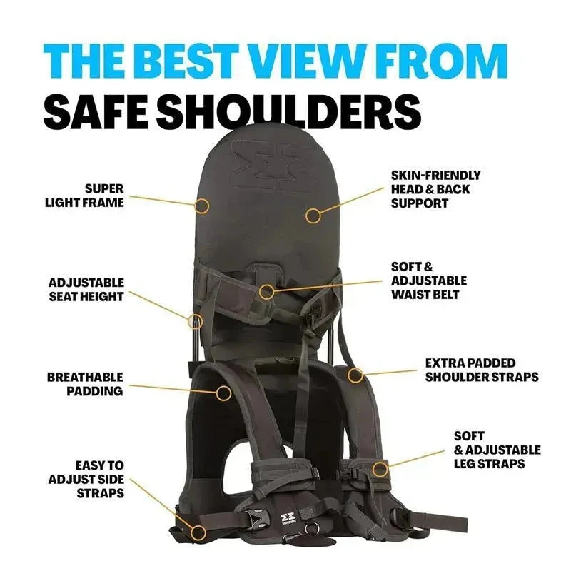 MiniMeis - G4 Lightweight Child Shoulder Carrier, Grey 4 MiniMeis - G4 Lightweight Child Shoulder Carrier, Grey - Image 4