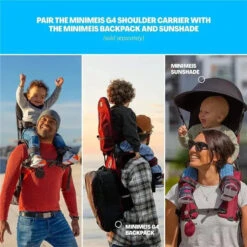 MiniMeis - G4 Lightweight Child Shoulder Carrier, Grey 13 MiniMeis - G4 Lightweight Child Shoulder Carrier, Grey -Baby Ease Deals Store doona minimeis g4 lightweight child shoulder carrier grey image 7