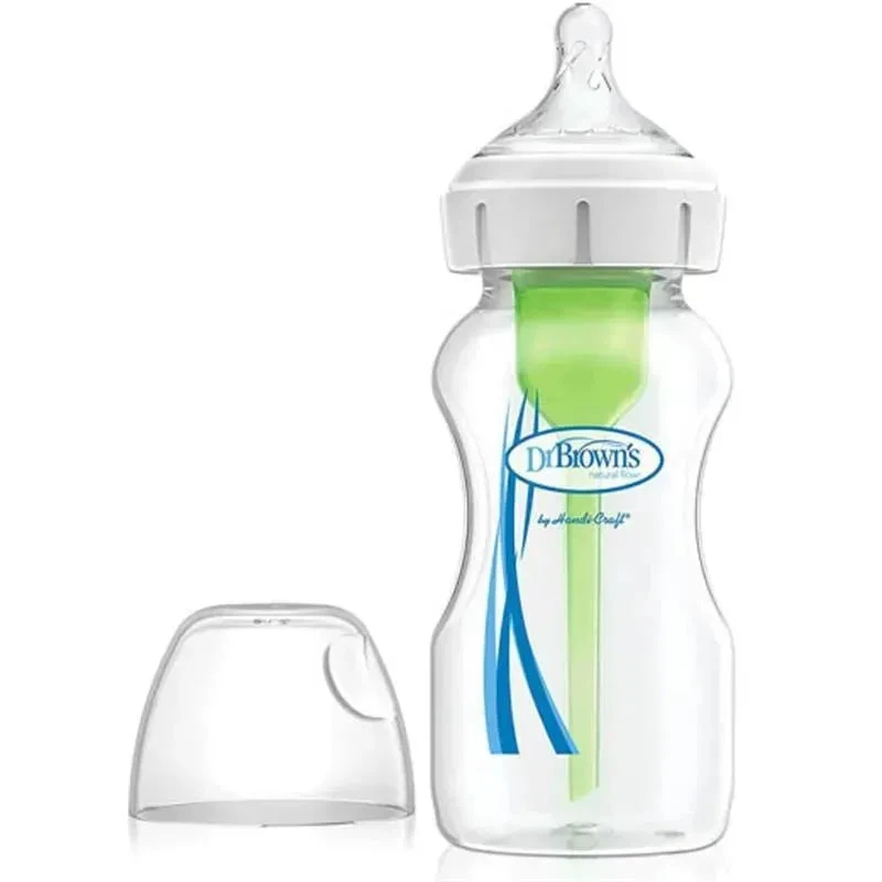 Dr. Brown's - Options+ Wide-Neck Baby Bottle, Single, 9Oz 1 Dr. Brown's - Options+ Wide-Neck Baby Bottle, Single, 9Oz