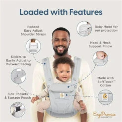 Ergobaby - Omni Dream All Carry Positions SoftTouch Cotton Baby Carrier, Natural Dots 10 Ergobaby - Omni Dream All Carry Positions SoftTouch Cotton Baby Carrier, Natural Dots -Baby Ease Deals Store ergobaby omni dream all carry positions softtouch cotton baby carrier natural dots image 9