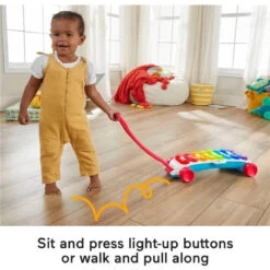 Fisher Price - Giant Light-Up Xylophone Pull Toy 8 Fisher Price - Giant Light-Up Xylophone Pull Toy -Baby Ease Deals Store fisher price giant light up xylophone pull toy image 3