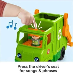 Fisher Price Fisher-Price - Little People Musical Toddler Toy Recycling Truck Garbage, 1+ Years -Baby Ease Deals Store fisher price little people musical toddler toy recycling truck garbage 1 years image 3