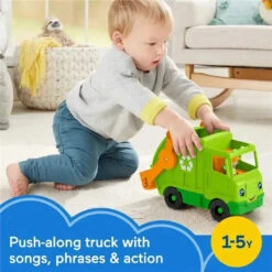 Fisher Price Fisher-Price - Little People Musical Toddler Toy Recycling Truck Garbage, 1+ Years -Baby Ease Deals Store fisher price little people musical toddler toy recycling truck garbage 1 years image 6