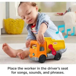 Fisher Price - Little People Toddler Construction Toy Work Together Dump Truck With Music Sounds -Baby Ease Deals Store fisher price little people toddler construction toy work together dump truck with music sounds image 4