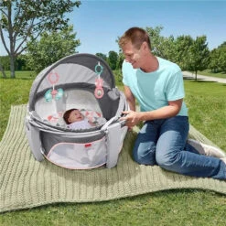 Fisher Price On-The-Go Baby Dome, Baby Girl Play Space & Napping Spot, Rosy Windmill -Baby Ease Deals Store fisher price on the go baby dome baby girl play space napping spot rosy windmill image 19