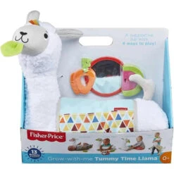 Fisher Price - Plush Baby Wedge Grow-With-Me Tummy Time Llama -Baby Ease Deals Store fisher price plush baby wedge grow with me tummy time llama image 11