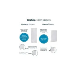 Gerber - 10Pk Flatfold Birdseye Cloth Diapers -Baby Ease Deals Store gerber 10 pack flatfold birdseye cloth diapers image 5