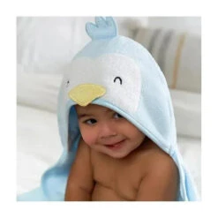 Gerber - Baby Hooded Bath Towel & Washcloths, Penguin -Baby Ease Deals Store gerber baby hooded bath towel washcloths one size fits most 4 piece penguin image 3