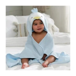 Gerber - Baby Hooded Bath Towel & Washcloths, Penguin -Baby Ease Deals Store gerber baby hooded bath towel washcloths one size fits most 4 piece penguin image 7